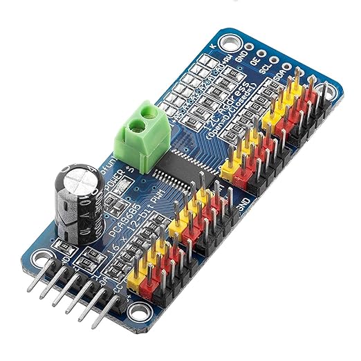 PCA9685 16 Channel 12 Bit PWM Servo Driver Compatible with Arduino and Raspberry Pi